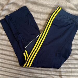 Vintage-Vibe Adidas Navy Athletic Warm-Up Pants | Zipper Hem | Size L